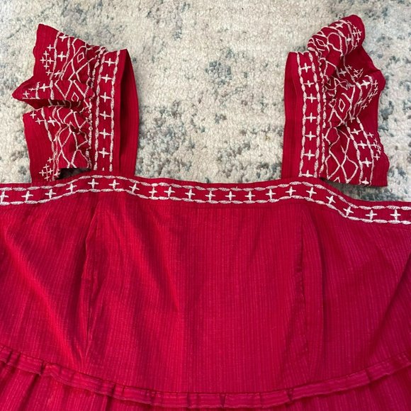 NWT | Knox Rose Tiered Midi Dress Embroidered Ruffle Cottage Peasant XXL 2XL - Picture 5 of 14